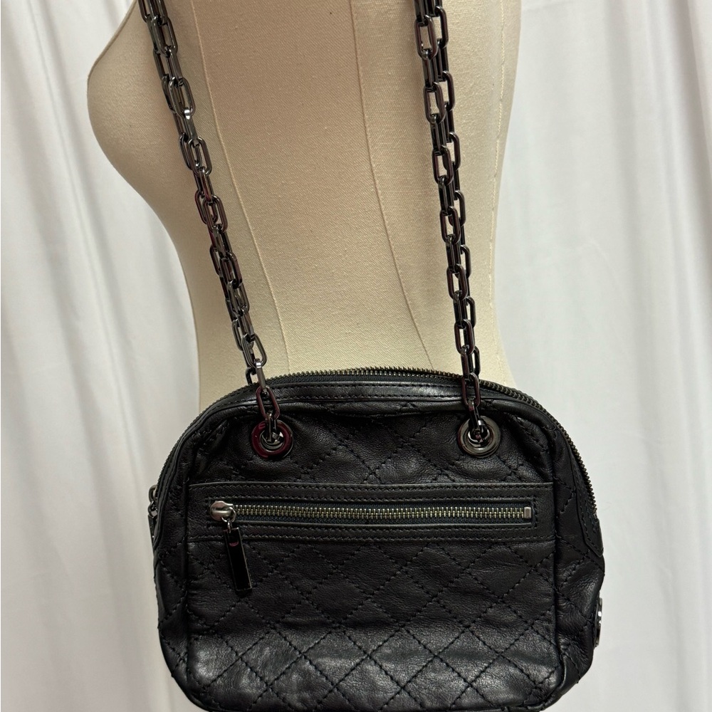 Tory Burch Black Quilted Chain Strap Bag